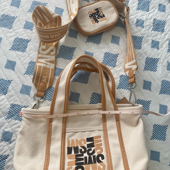 Steve Madden Beige and White Bag Set - Picture 1 of 5
